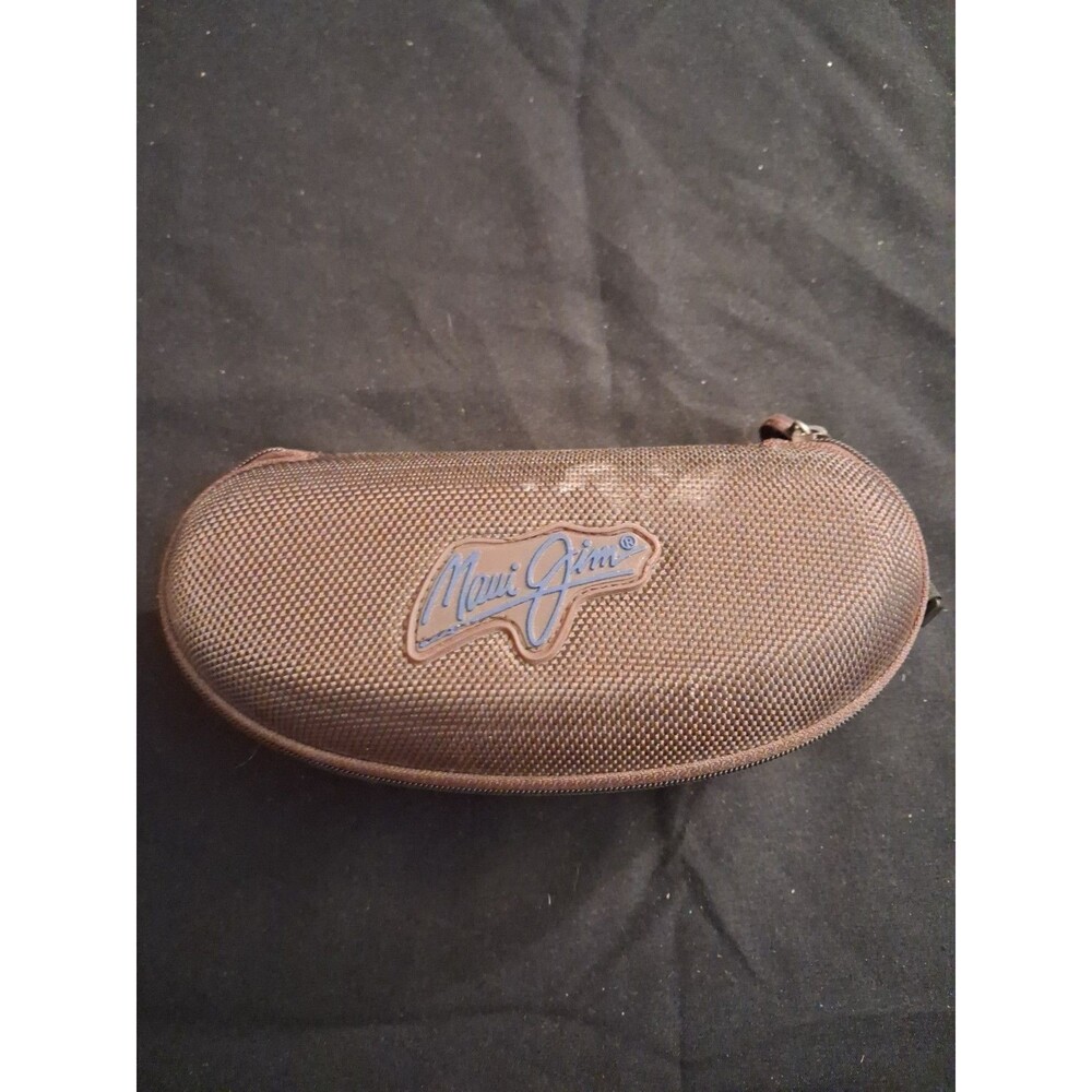 Maui Jim Hard Protective Zipper Brown Case for Eyeglasses or Sunglasses 7 Inches - Picture 1 of 7